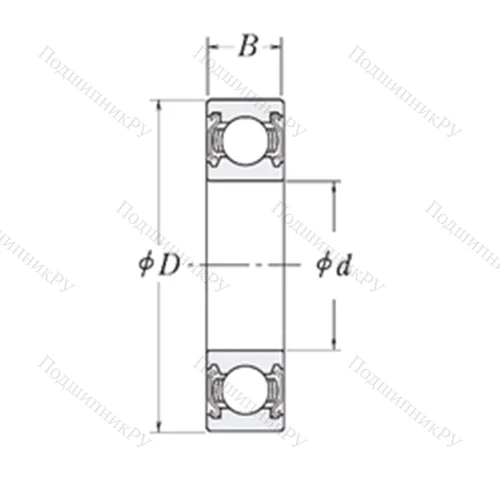 Подшипник шариковый радиальный LJ 1/2-2Z