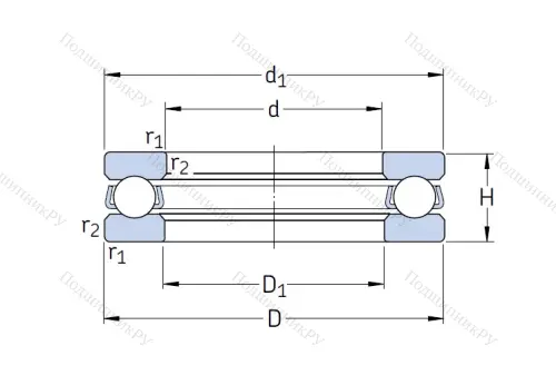 Упорный шариковый подшипник 51104 от производителя  SKF Упорный шариковый подшипник 51104 от производителя  SKF
