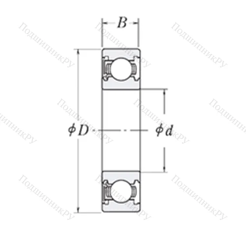 Подшипник шариковый радиальный MJ 5/8-RS