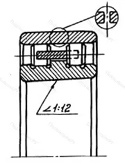 Модификация подшипника 5-3182111К размер 55x90x26