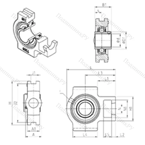 Подшипниковый узел шариковый радиальный