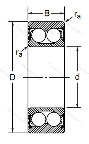 Радиально-упорный шариковый подшипник 3056206 2RS (3206 A 2RSTN) в Нижнем Тагиле