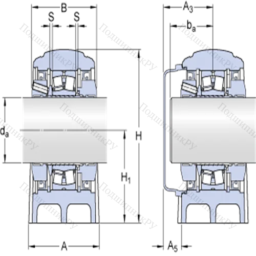 Стационарные роликоподшипниковые узлы (SKF ConCentra, для метрических валов)