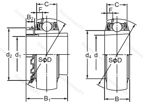 Корпусный подшипник UK 216 в Нижнем Тагиле