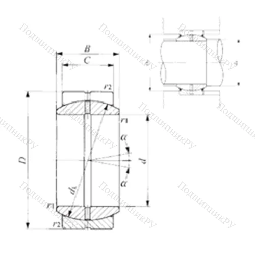 Подшипник скольжения сферический GE 110ES