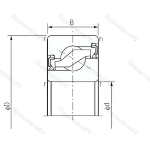Подшипник шариковый упорно-радиальный 30TAB 06-2NK