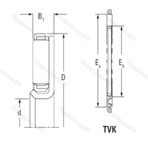 Подшипник игольчатый упорный