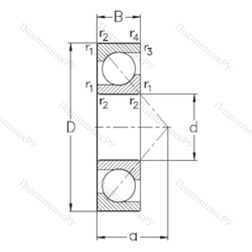 Подшипник шариковый радиально-упорный 7312-BE-MP
