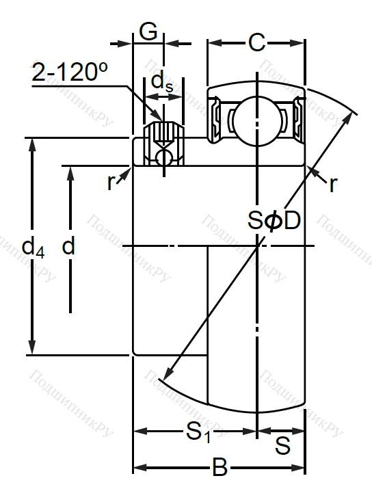 Корпусный подшипник SB 205 (AS 205 D 1) в Нижнем Тагиле