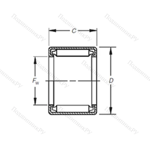 Подшипник игольчатый радиальный B-248