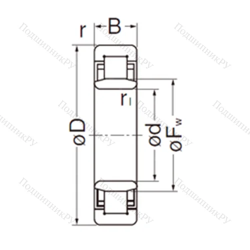 Подшипник роликовый радиальный NU 312EG