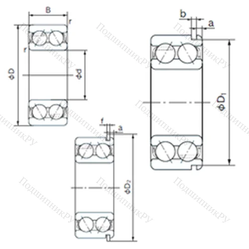 Подшипник шариковый радиально-упорный 5202NR