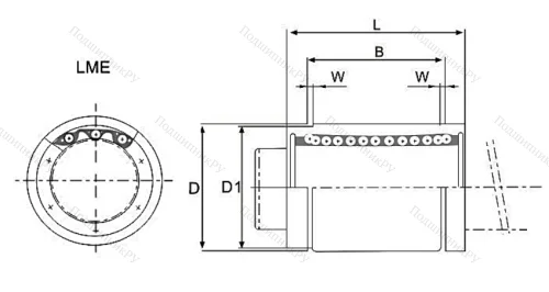 Подшипник LME 20 UU. KB 2045 UU в Нижнем Тагиле