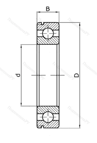 Шариковый однорядный подшипник 50106 (6006 N) в Нижнем Тагиле