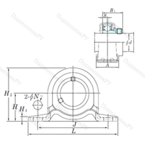 Подшипниковый узел шариковый радиальный SAPP 205-15