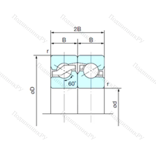 Подшипник шариковый упорно-радиальный спаренный