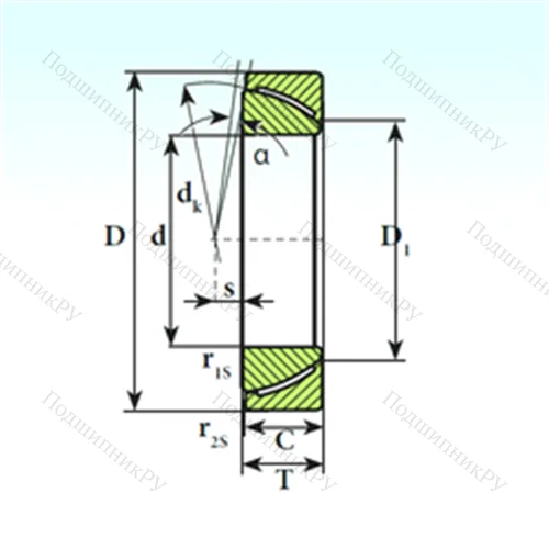 Подшипник скольжения сферический GAC 50 CP