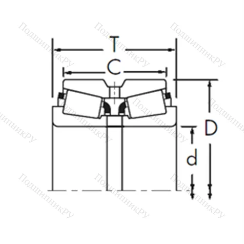 Подшипник роликовый радиально-упорный LM 522549/LM 522510D+LM 522549XB