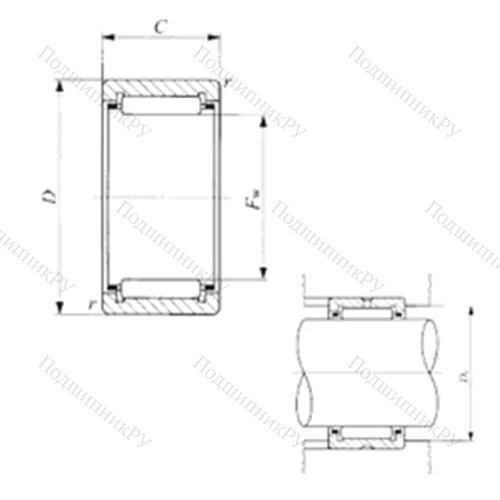 Подшипник игольчатый радиальный TAF 182620/SG от производителя  IKO