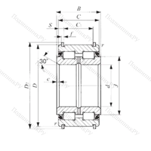 Подшипник роликовый радиальный NAS 5014UUNR