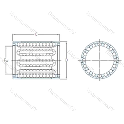 Подшипник шариковый линейный LBBR 5-2LS от производителя  SKF Подшипник шариковый линейный LBBR 5-2LS от производителя  SKF