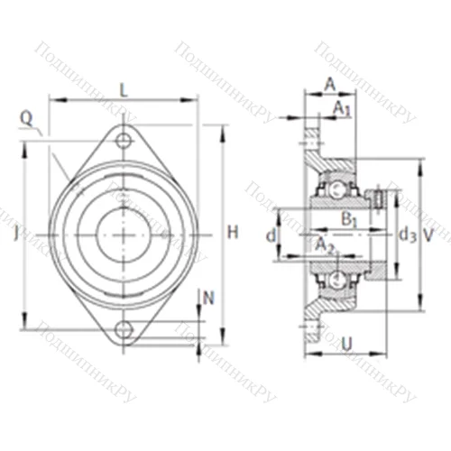 Подшипниковый узел шариковый радиальный RCJT 5/8