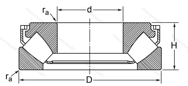 Упорный роликовый подшипник 29416 M (9039416 Л ГОСТ) в Нижнем Тагиле