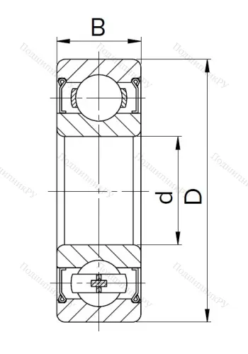 Миниатюрный шариковый подшипник 60026 (626 Z) в Нижнем Тагиле
