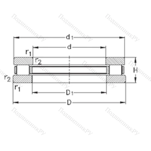 Подшипник роликовый упорный 81232-MB
