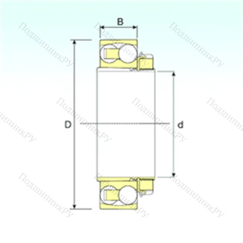 Подшипник шариковый радиальный самоцентрирующийся 1216 K+H 216 от производителя  ISB