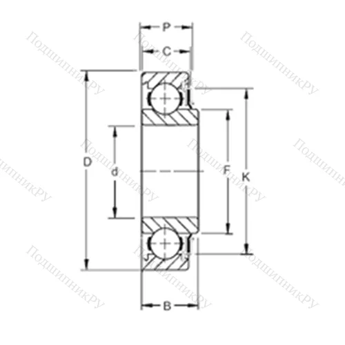 Подшипник шариковый радиальный 204KR 2