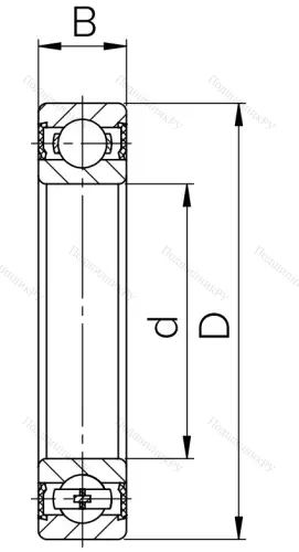 Шариковый однорядный подшипник 1000802 2RS (61802 2RS) в Нижнем Тагиле