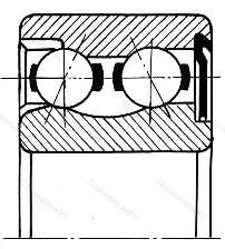 Модификация подшипника 3756205 размер 25x52x20,6 от производителя  ГПЗ-2