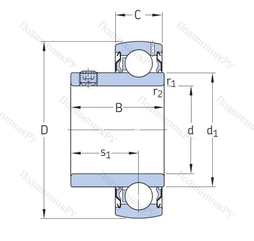 Корпусный подшипник YAT 205 в Нижнем Тагиле