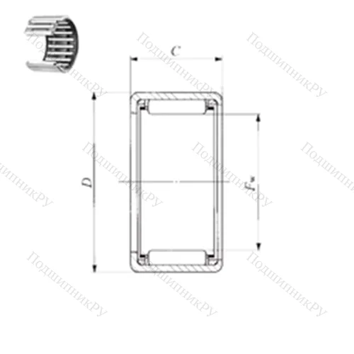 Подшипник игольчатый радиальный BHA 3316 Z