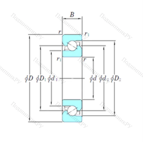Подшипник шариковый упорно-радиальный SAC 3062B