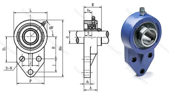 Подшипниковый узел UCFB 206