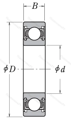 Однорядный шариковый подшипник 6205 DDU CM от производителя  NSK