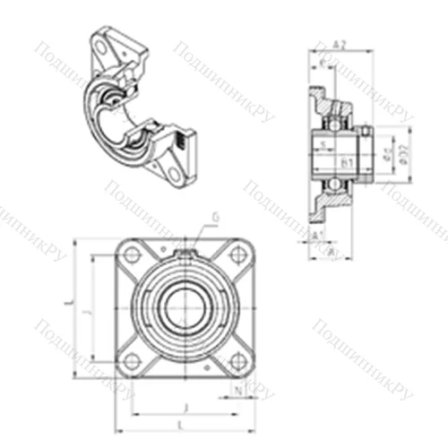 Подшипниковый узел шариковый радиальный EXFE 215