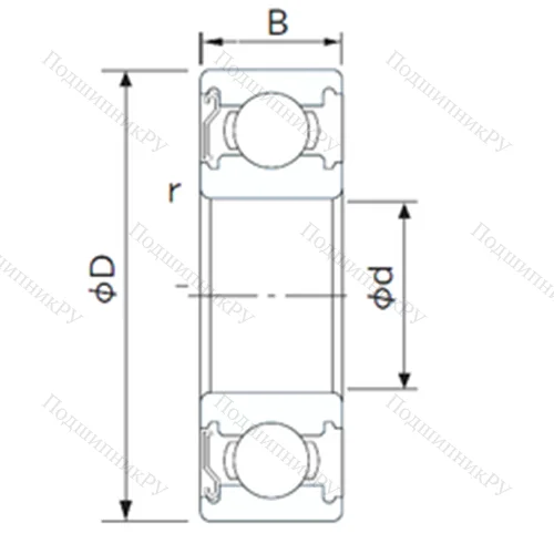Подшипник шариковый радиальный 6910-Z от производителя  CYSD Подшипник шариковый радиальный 6910-Z от производителя  CYSD