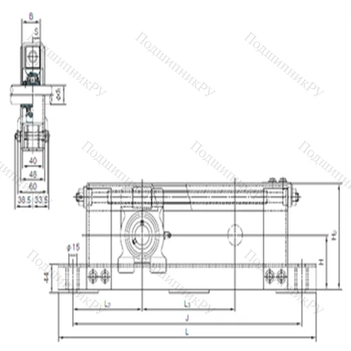 Подшипниковый узел шариковый радиальный UCTL 208+WL 300