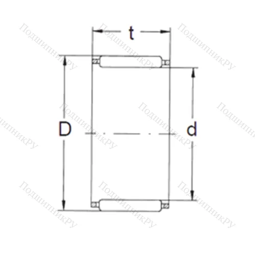 Подшипник игольчатый радиальный K 45X 52X 21