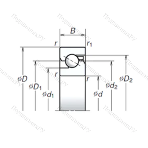 Подшипник шариковый упорно-радиальный 60TAC 120B