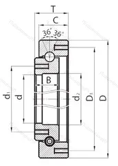Модификация подшипника 1869/1100У размер 1100x1220x50 от производителя  ЕПК