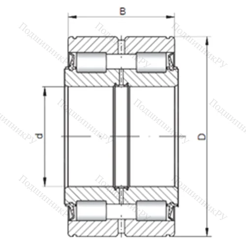 Подшипник роликовый радиальный SL 045044 от производителя  ISO