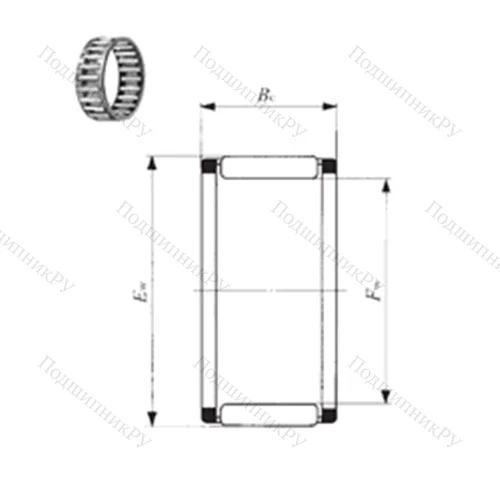 Подшипник игольчатый радиальный KT 182620 от производителя  IKO