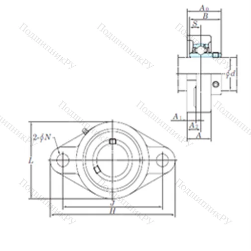 Подшипниковый узел шариковый радиальный UCFL 205-14E от производителя  KOYO