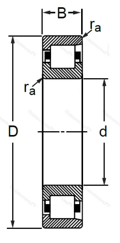 Цилиндрический роликовый подшипник 12307 (NF 307) в Нижнем Тагиле Цилиндрический роликовый подшипник 12307 (NF 307) в Нижнем Тагиле