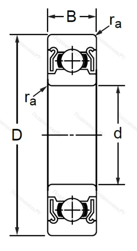 Однорядный шариковый подшипник SS 6207 ZZ (80207 Ю ГОСТ) в Нижнем Тагиле