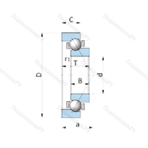 Подшипник шариковый радиально-упорный 120BA 16